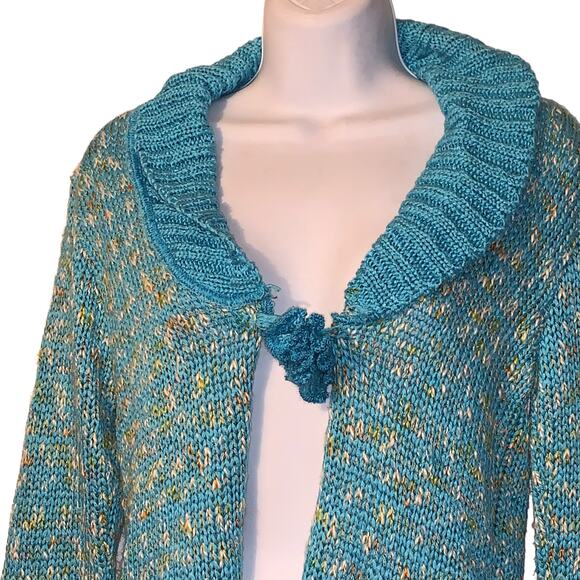 Mirasati Paris Green Multicolor Open Sweater - Picture 2 of 12